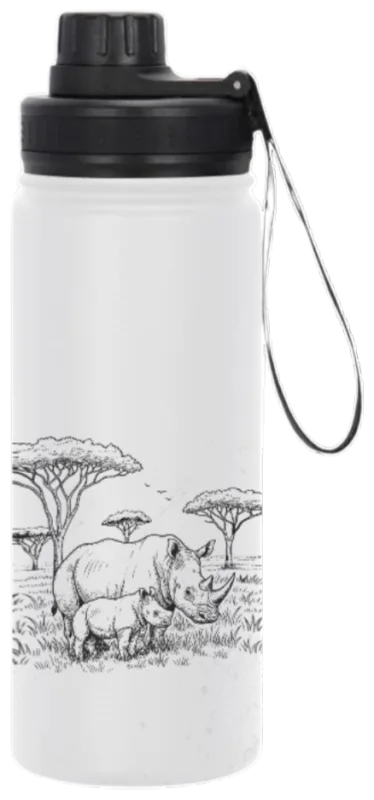 Rhino and acacia