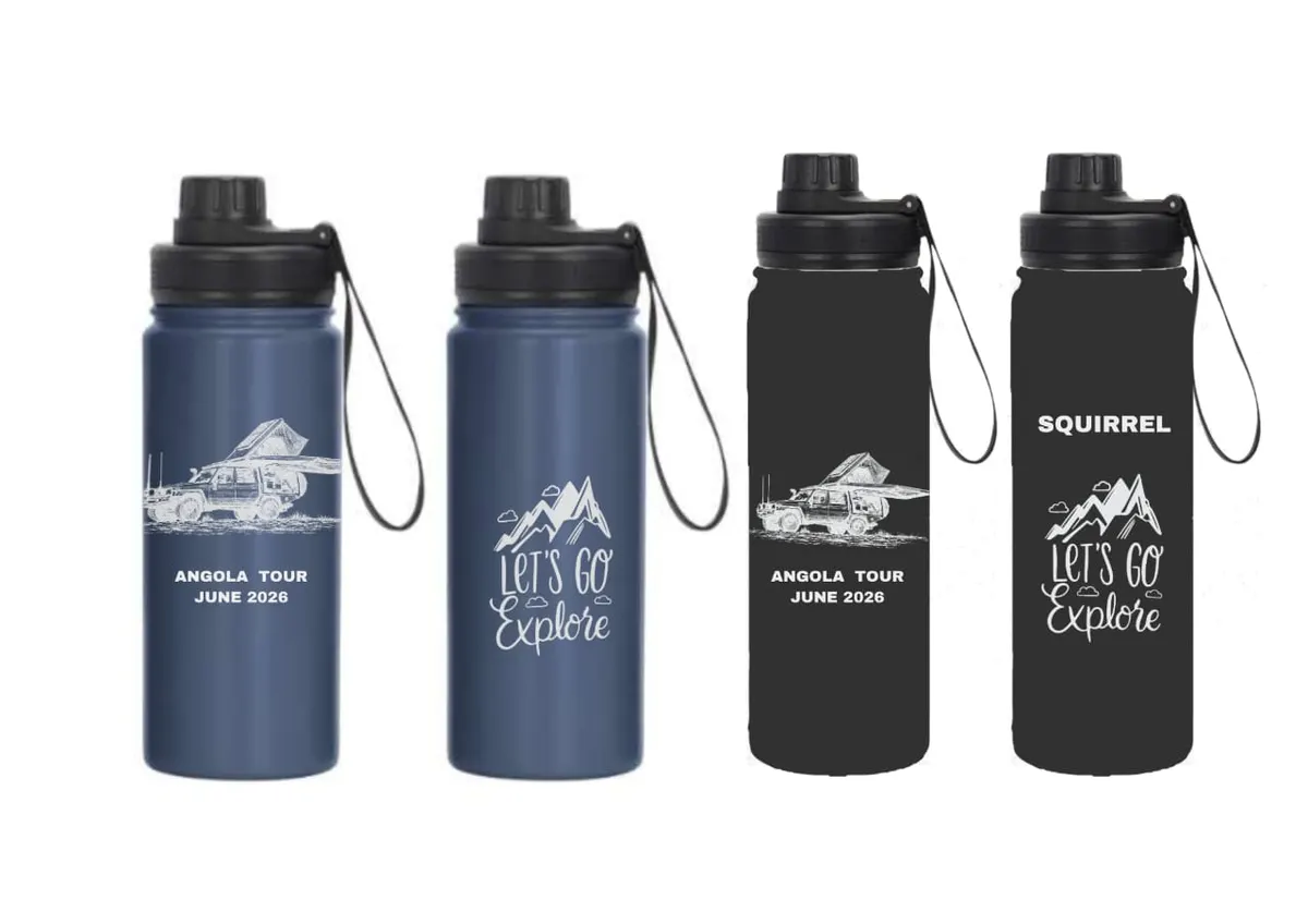 Smart Eco bottles engraved with safari animals